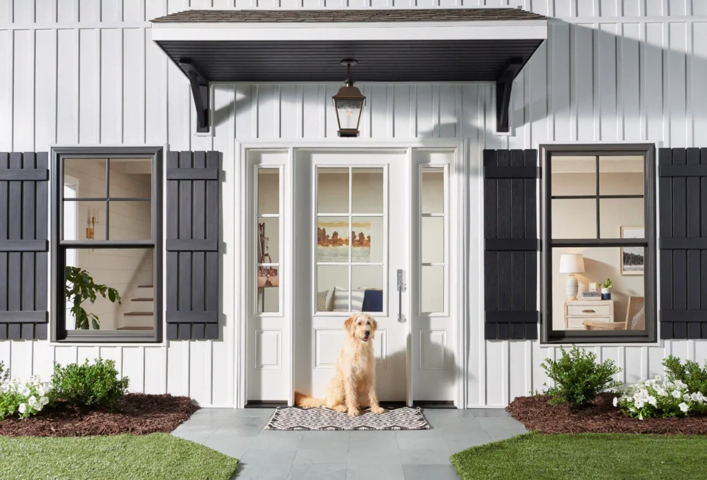 farmhouse door with dog