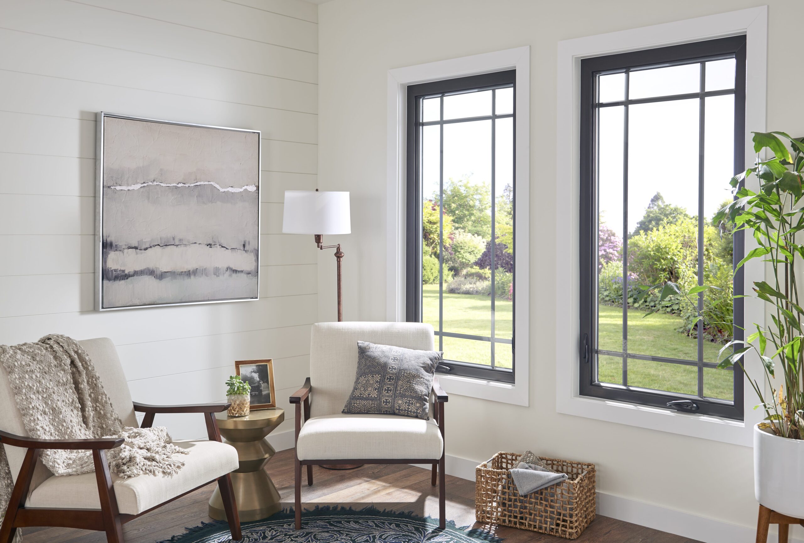 Window World Casement window in a livingroom.